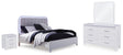 Jarlee White Queen Upholstered Panel Bed from Decor Furniture