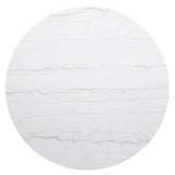 Close-up of marble top on Jason Round coffee table