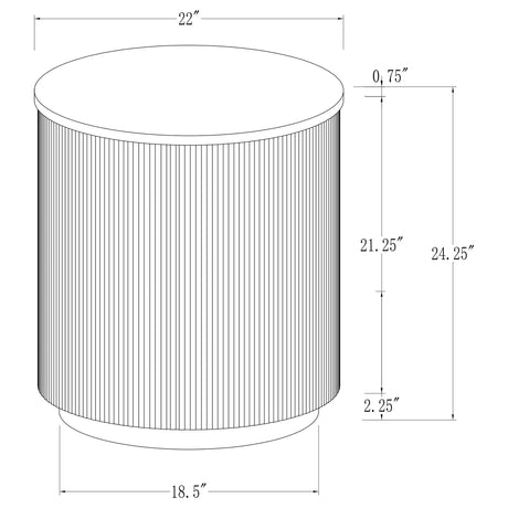Top view of marble surface on Jason Round Side Table