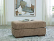 Jayne Park Pecan Chenille Ottoman from Decor Furniture