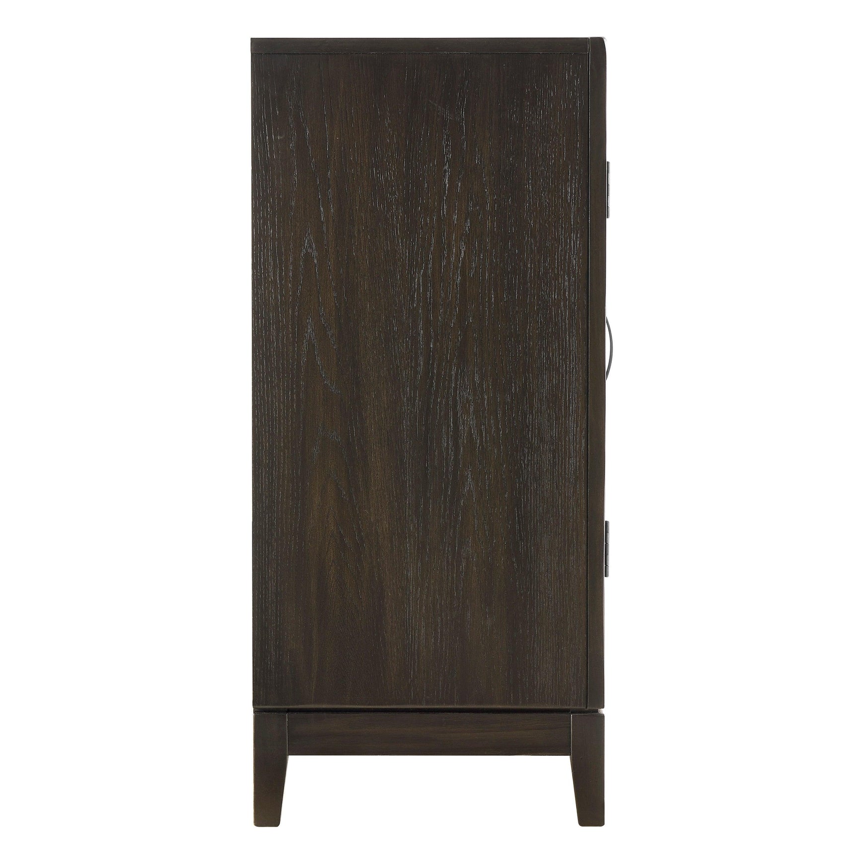 Jeffries dark brown modern solid wood and veneers dining sideboard side profile