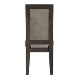 Jeffries dark brown modern solid wood and veneers dining sideboard corner stitching detail