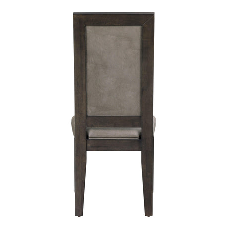 Jeffries dark brown modern solid wood and veneers dining sideboard corner stitching detail