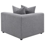 Main angle view of grey Jennifer sectional