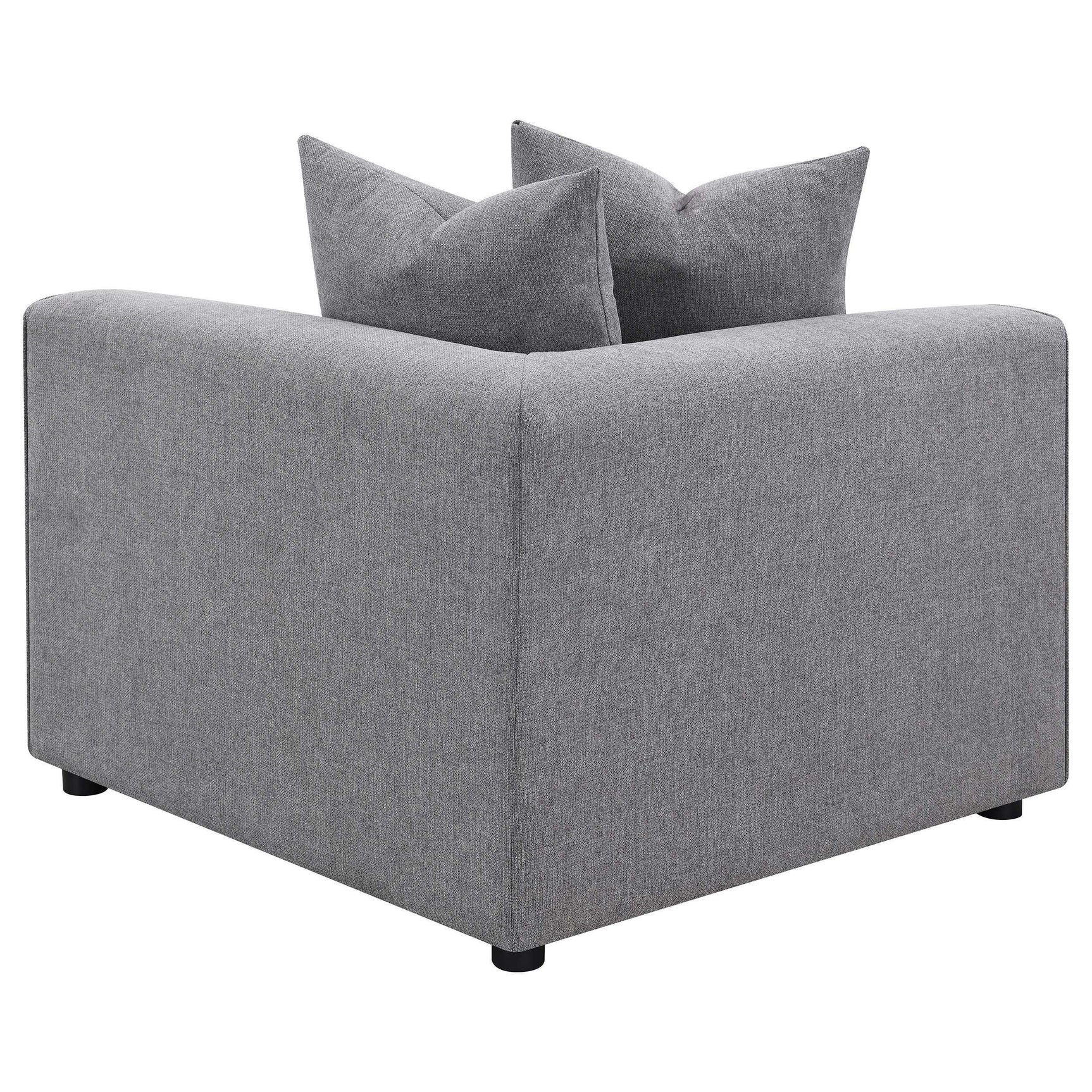 Main angle view of grey Jennifer sectional
