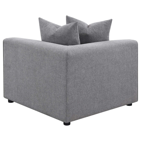 Main angle view of grey Jennifer sectional