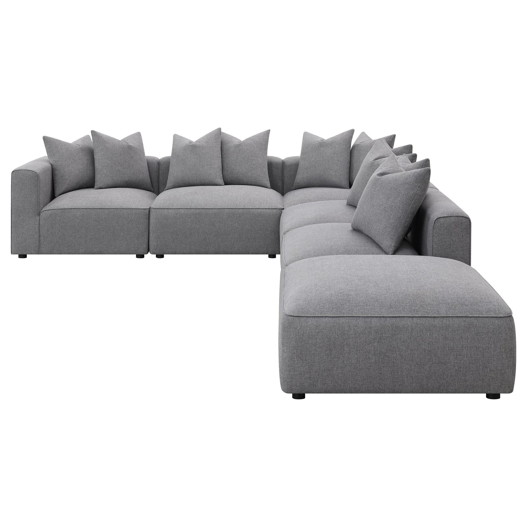 Room setting showing Jennifer 6-Piece Upholstered Modular Sectional
