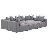 Detailed view of foam cushioning on Jennifer sectional