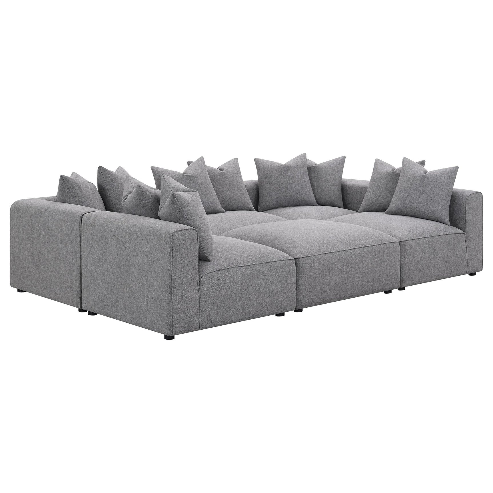 Detailed view of foam cushioning on Jennifer sectional