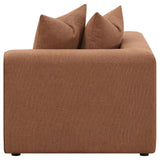 Angled main view of Jennifer sectional sofa terracotta