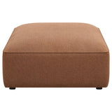 Detailed fabric texture on sectional sofa cushions