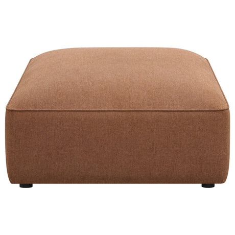 Detailed fabric texture on sectional sofa cushions