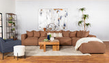 Side view of Jennifer 6-Piece Upholstered Modular Sectional Sofa Terracotta