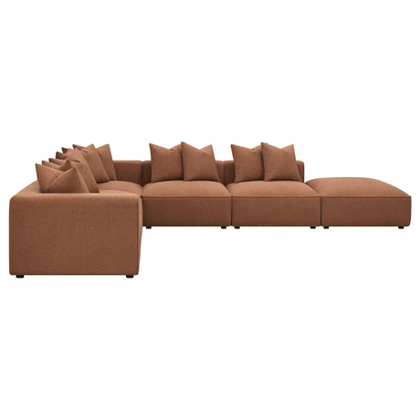 Side profile of Jennifer 6-Piece Upholstered Modular Sectional Sofa