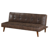 Jenson Upholstered Sofa Bed showing wood finish legs