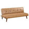 Jenson Convertible Sofa Bed Saddle Brown front view