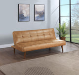 Jenson Convertible Sofa Bed Saddle Brown side view