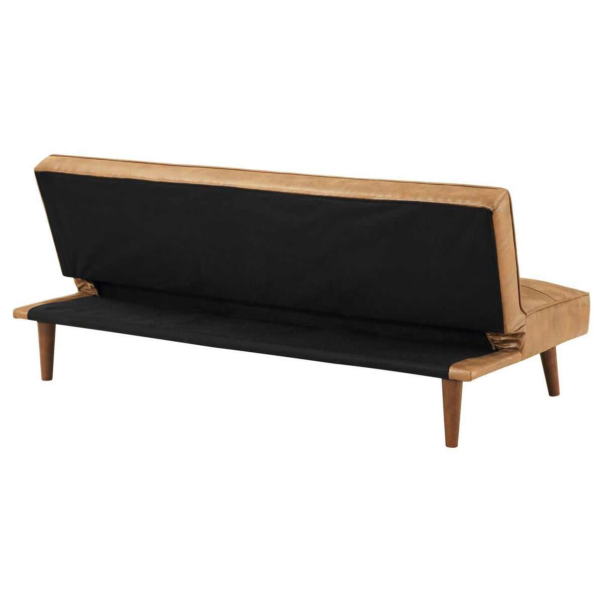 Jenson Convertible Sofa Bed Saddle Brown profile view