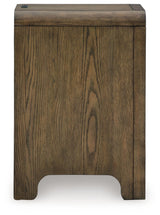 Jensworth Brown Accent Table USB charging ports detail