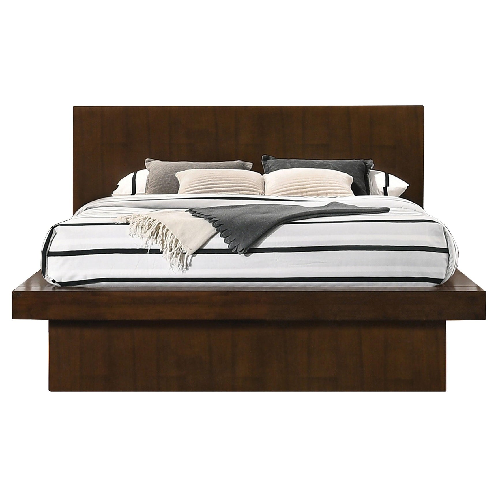 Jessica Cappuccino Platform Bedroom Set - Ella Furniture