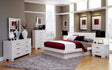 Jessica White Platform Rail Seating Bedroom Set main view bed