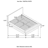 Jessica White Platform With Rail Seating Bedroom Set - Ella Furniture