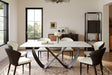 Jewel Table with sintered stone top, front angle