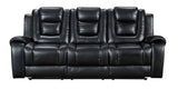 Living room setup with Jordan Black Reclining Set