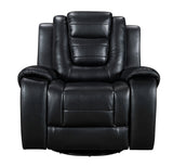Front view of Jordan Black Recliner Chair