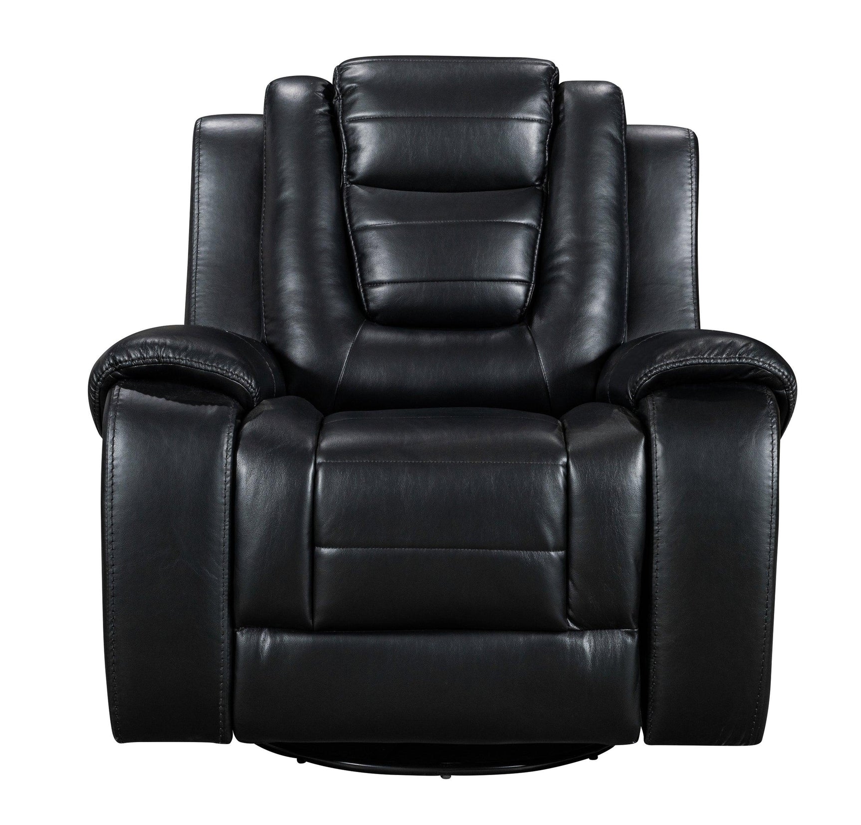 Front view of Jordan Black Recliner Chair