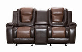 Jordan Brown Faux Leather 3-Piece Reclining Set full view