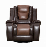 Jordan Brown Faux Leather 3-Piece Reclining Set full view