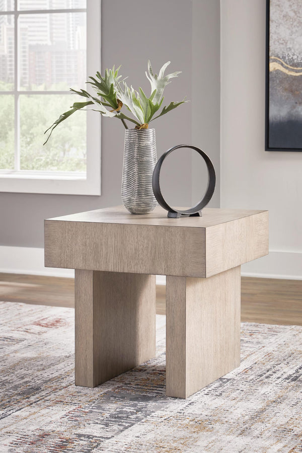 Jorlaina Light Grayish Brown End Table from Decor Furniture