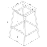 Jovani bar stool legs with plastic glides on floor
