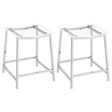 Jovani acrylic backless counter height bar stools clear and chrome set of 2 front view