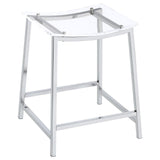 Jovani acrylic backless counter height bar stools clear and chrome set of 2 side view