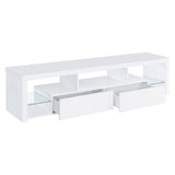 Jude entertainment center soft-close drawers detail