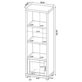 Jupiter 3-Shelf Media Tower Bookcase With Storage Cabinet Black 707756 - Ella Furniture