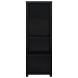 Jupiter 3-Shelf Media Tower Bookcase With Storage Cabinet Black 707756 - Ella Furniture