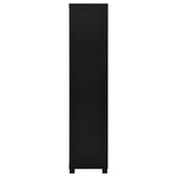 Jupiter 3-Shelf Media Tower Bookcase With Storage Cabinet Black 707756 - Ella Furniture
