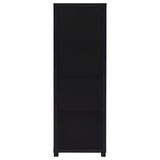 Jupiter 3-Shelf Media Tower Bookcase With Storage Cabinet Black 707756 - Ella Furniture