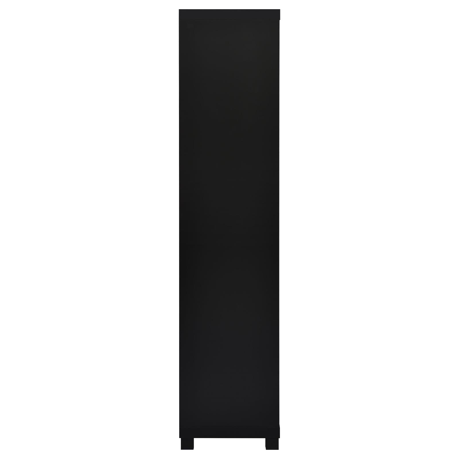 Jupiter 3-Shelf Media Tower Bookcase With Storage Cabinet Black 707756 - Ella Furniture
