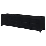 Jupiter TV stand showing compartments and shelves