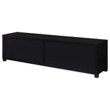 Jupiter TV stand assembled in living room setting