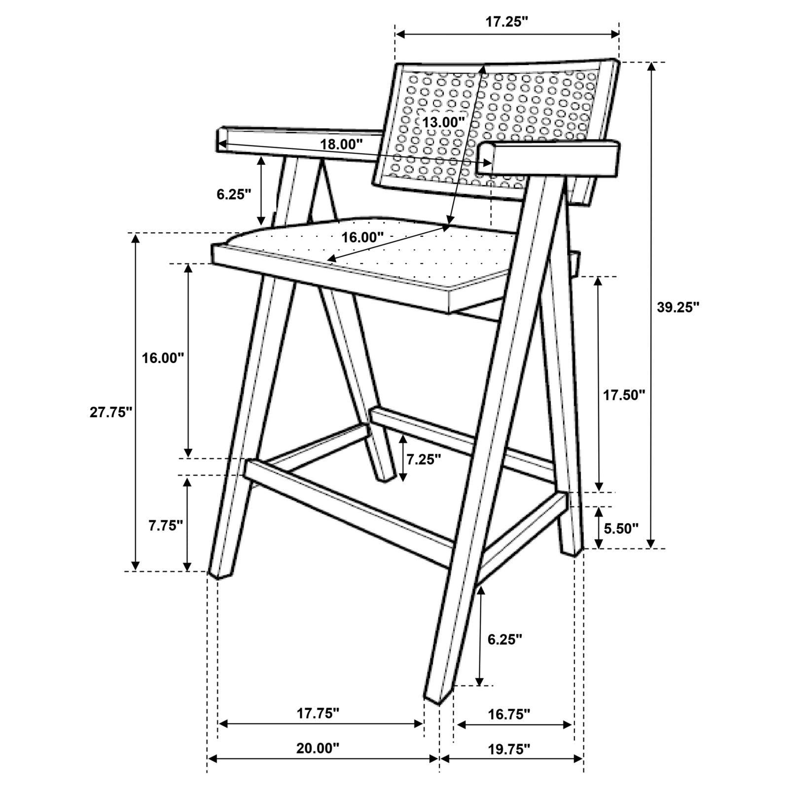 Bar stools paired with kitchen island setting to show scale
