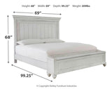 Kanwyn Whitewash Panel Storage Bedroom Set bed front angle