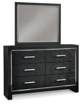Kaydell Black Upholstered Panel Bedroom Set main front view