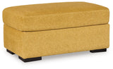 Keerwick Sunflower Chenille Ottoman side view