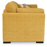 Close-up of upholstery texture and accent pillows on Keerwick Sofa Sleeper