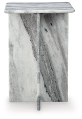 Keithwell Accent Table displaying unique marble pattern